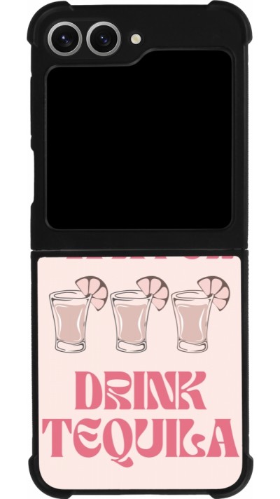 Samsung Galaxy Z Flip6 Case Hülle - Silikon schwarz Cocktail Save Water Drink Tequila