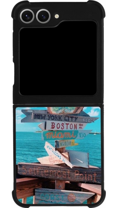 Samsung Galaxy Z Flip6 Case Hülle - Silikon schwarz Cool Cities Directions
