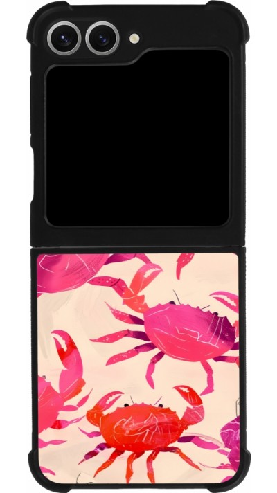 Samsung Galaxy Z Flip6 Case Hülle - Silikon schwarz Crabs Paint