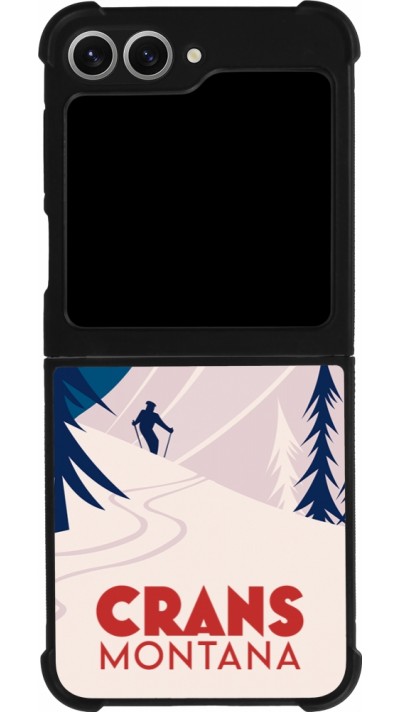 Samsung Galaxy Z Flip6 Case Hülle - Silikon schwarz Crans-Montana Cabane