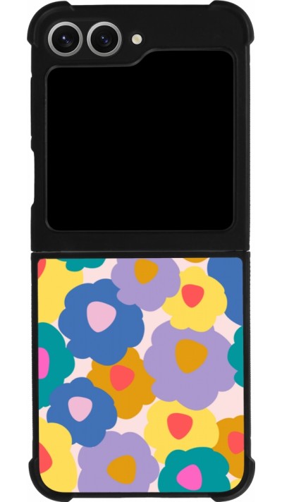 Samsung Galaxy Z Flip6 Case Hülle - Silikon schwarz Easter 2024 flower power
