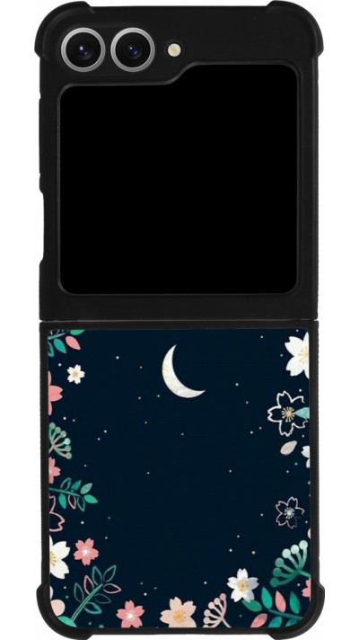 Samsung Galaxy Z Flip6 Case Hülle - Silikon schwarz Flowers space
