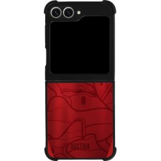 Samsung Galaxy Z Flip6 Case Hülle - Silikon schwarz Austria personalisierbares Fussballtrikot