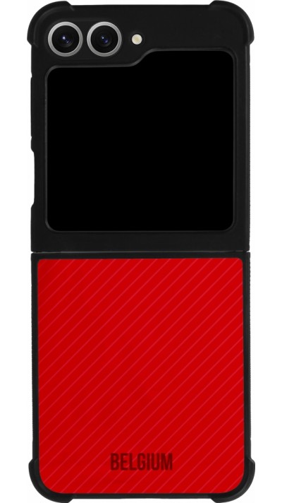 Samsung Galaxy Z Flip6 Case Hülle - Silikon schwarz Belgien 2022 personalisierbares Fußballtrikot