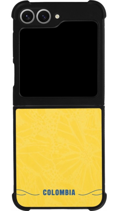 Coque Samsung Galaxy Z Flip6 - Silicone rigide noir Maillot de football Colombie 2026 personnalisable