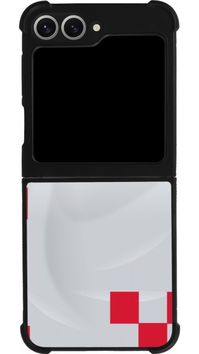 Samsung Galaxy Z Flip6 Case Hülle - Silikon schwarz Kroatien 2022 personalisierbares Fussballtrikot