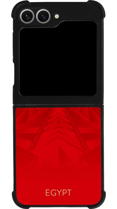 Coque Samsung Galaxy Z Flip6 - Silicone rigide noir Maillot de football E?gypte 2026 personnalisable