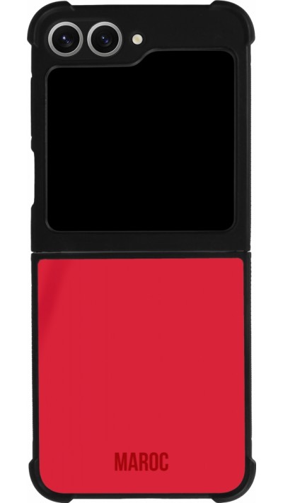 Samsung Galaxy Z Flip6 Case Hülle - Silikon schwarz Marokko 2022 personalisierbares Fussballtrikot