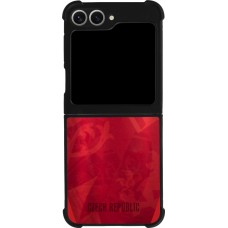 Samsung Galaxy Z Flip6 Case Hülle - Silikon schwarz Tschechische Republik personalisierbares Fussballtrikot