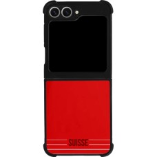 Samsung Galaxy Z Flip6 Case Hülle - Silikon schwarz Football shirt Switzerland 2022