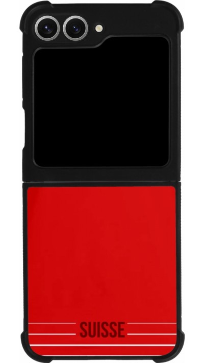 Samsung Galaxy Z Flip6 Case Hülle - Silikon schwarz Football shirt Switzerland 2022
