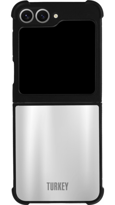 Samsung Galaxy Z Flip6 Case Hülle - Silikon schwarz Türkei personalisierbares Fussballtrikot