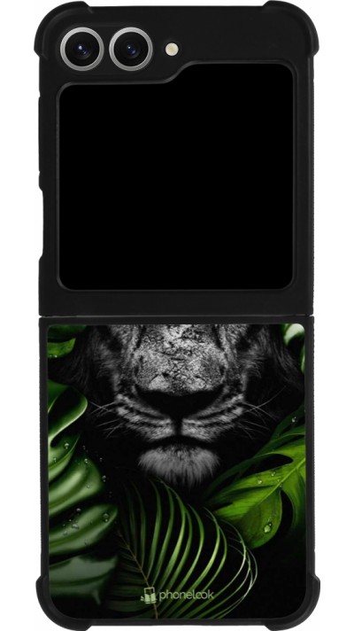 Samsung Galaxy Z Flip6 Case Hülle - Silikon schwarz Forest Lion
