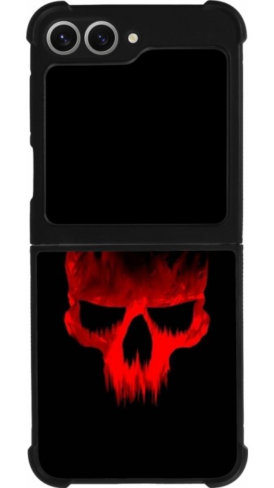 Samsung Galaxy Z Flip6 Case Hülle - Silikon schwarz Halloween 2023 scary skull