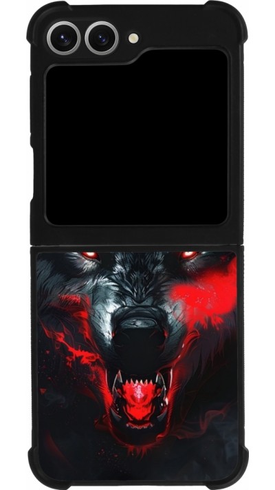 Samsung Galaxy Z Flip6 Case Hülle - Silikon schwarz Halloween 2024 mad werewolf