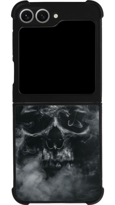 Samsung Galaxy Z Flip6 Case Hülle - Silikon schwarz Halloween 2024 smoky skull