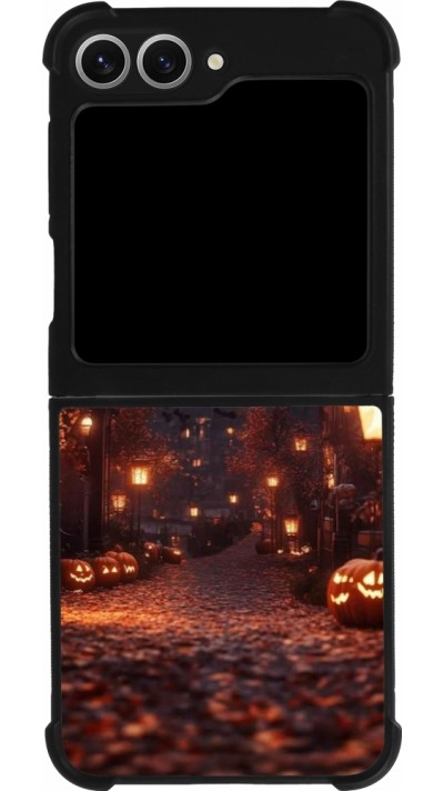 Samsung Galaxy Z Flip6 Case Hülle - Silikon schwarz Halloween 2025 Haunted house