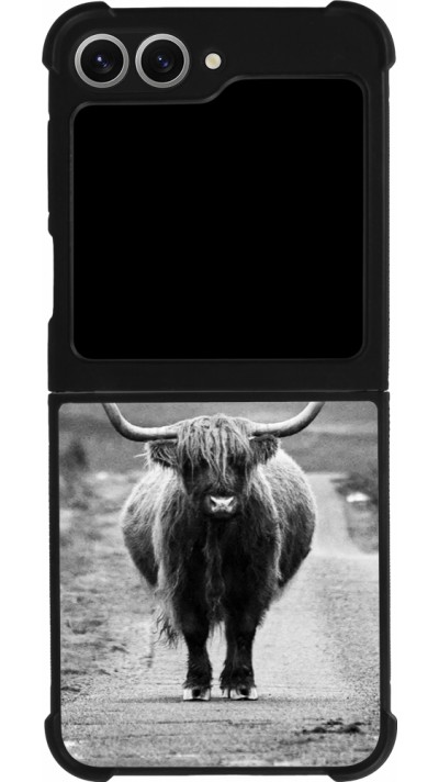 Samsung Galaxy Z Flip6 Case Hülle - Silikon schwarz Highland cattle