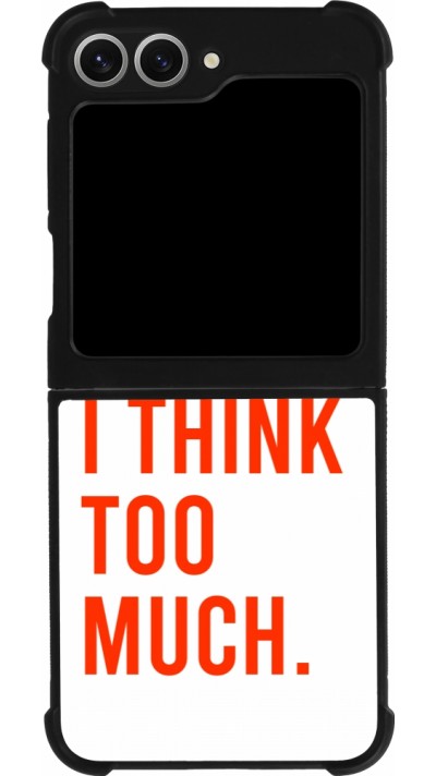 Samsung Galaxy Z Flip6 Case Hülle - Silikon schwarz I Think I Think Too Much