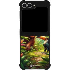 Samsung Galaxy Z Flip6 Case Hülle - Silikon schwarz Tropischer Dschungel Tayrona