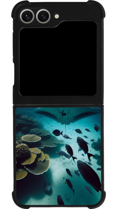 Samsung Galaxy Z Flip6 Case Hülle - Silikon schwarz Manta Lagune Reinigung