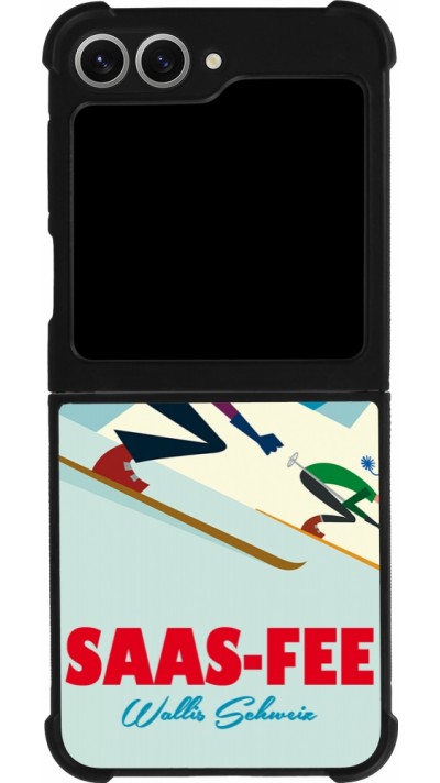 Samsung Galaxy Z Flip6 Case Hülle - Silikon schwarz Saas-Fee Ski Downhill