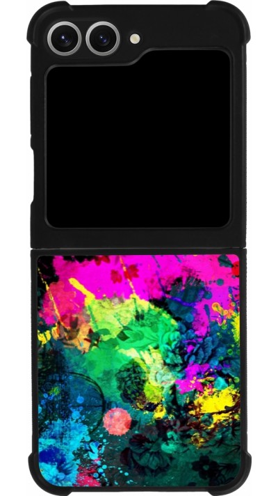 Samsung Galaxy Z Flip6 Case Hülle - Silikon schwarz Splash paint
