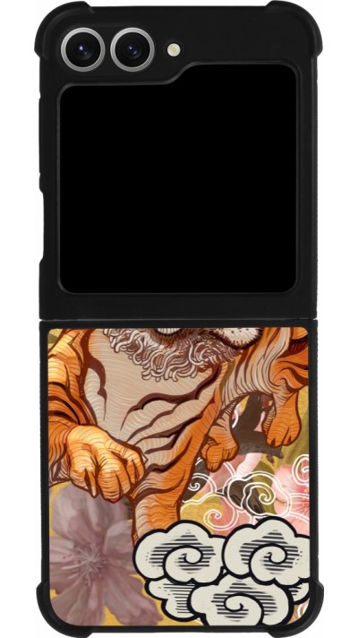 Coque Samsung Galaxy Z Flip6 - Silicone rigide noir Spring 23 japanese tiger