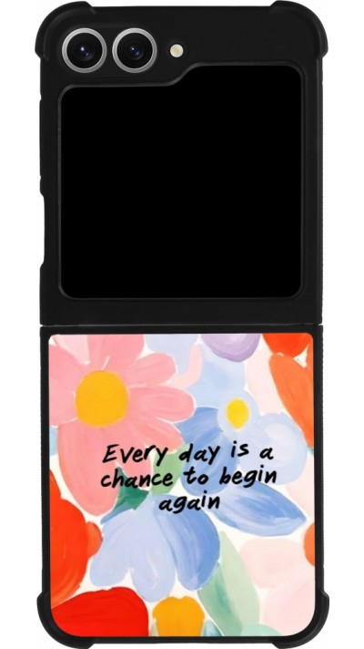 Coque Samsung Galaxy Z Flip6 - Silicone rigide noir Every day is a chance Spring 2026