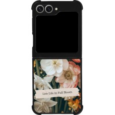 Samsung Galaxy Z Flip6 Case Hülle - Silikon schwarz Full Bloom Spring 2026