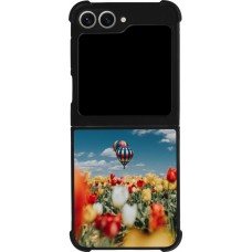 Samsung Galaxy Z Flip6 Case Hülle - Silikon schwarz Hot air balloon Spring 2026