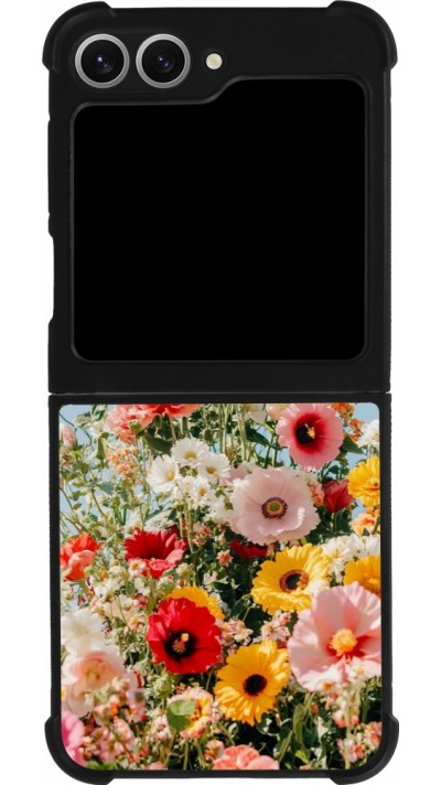 Coque Samsung Galaxy Z Flip6 - Silicone rigide noir Spring flowers Spring 2026