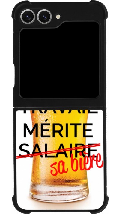 Samsung Galaxy Z Flip6 Case Hülle - Silikon schwarz Tout travail mérite sa bière