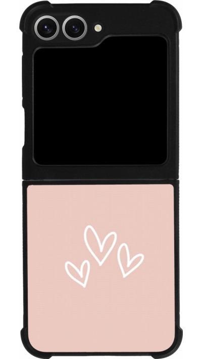 Samsung Galaxy Z Flip6 Case Hülle - Silikon schwarz Valentine 2023 three minimalist hearts