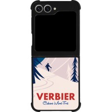 Samsung Galaxy Z Flip6 Case Hülle - Silikon schwarz Verbier Cabane Mont-Fort