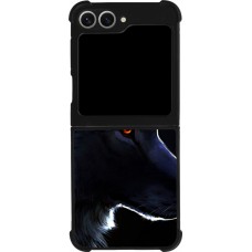 Samsung Galaxy Z Flip6 Case Hülle - Silikon schwarz Wolf Shape