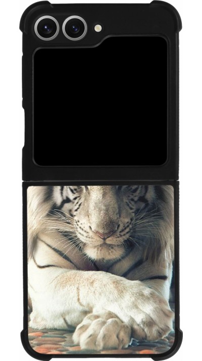 Coque Samsung Galaxy Z Flip6 - Silicone rigide noir Zen Tiger