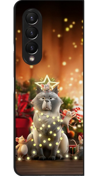 Samsung Galaxy Z Fold3 5G Case Hülle - Christmas 25 Xmas Cat