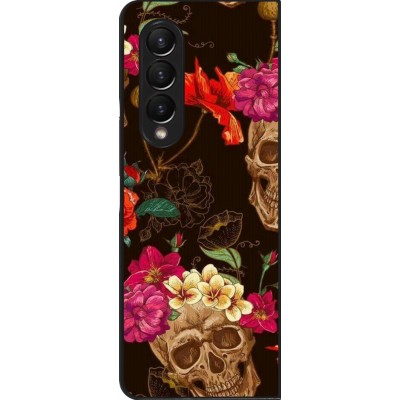 Samsung Galaxy Z Fold3 5G Case Hülle - Skulls and flowers
