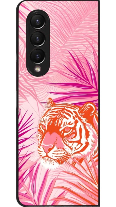 Samsung Galaxy Z Fold3 5G Case Hülle - Tiger Palmen rosa