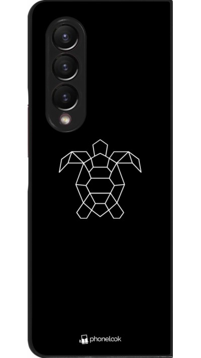 Samsung Galaxy Z Fold3 5G Case Hülle - Turtles lines on black