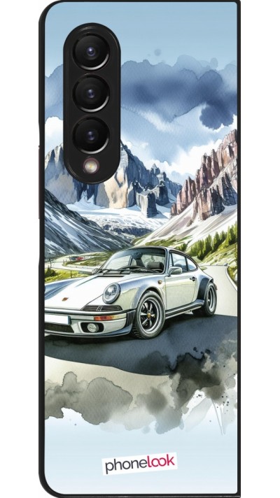 Samsung Galaxy Z Fold4 Case Hülle - Porsche 911 Berg Aquarell