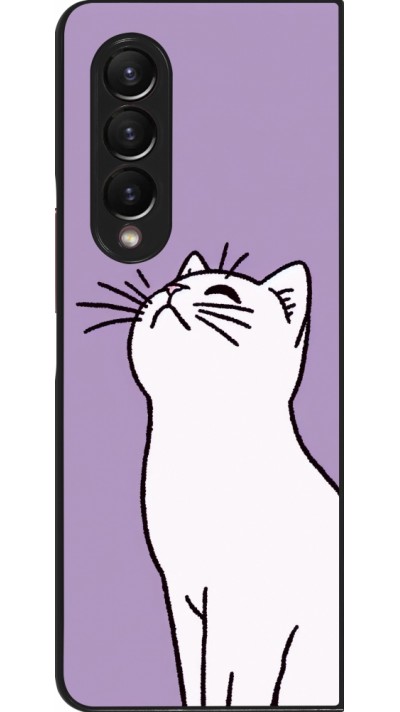 Samsung Galaxy Z Fold4 Case Hülle - Chat auf lila Hintergrund