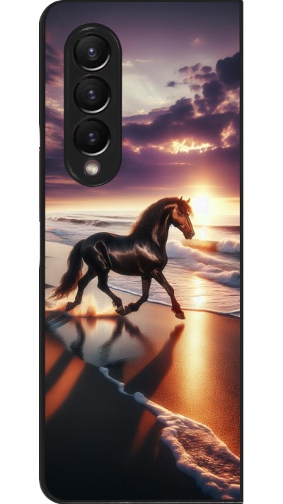 Samsung Galaxy Z Fold4 Case Hülle - Pferd majestätisch Strand