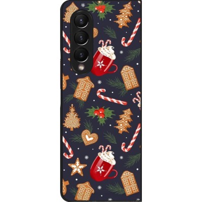 Samsung Galaxy Z Fold4 Case Hülle - Christmas 25 Pattern Gingerbread House
