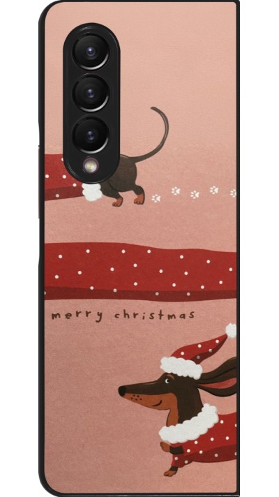 Samsung Galaxy Z Fold4 Case Hülle - Christmas 25 Teckel Merry Xmas