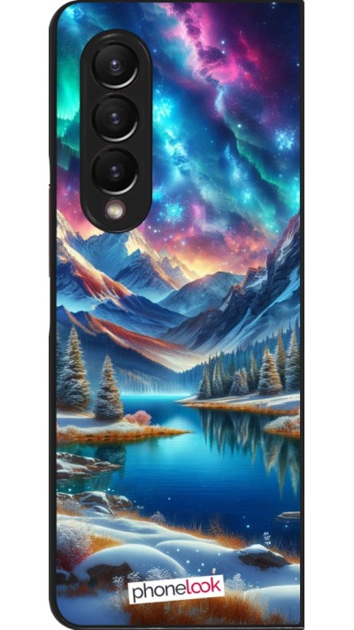Samsung Galaxy Z Fold4 Case Hülle - Fantasiebergsee Himmel Sterne