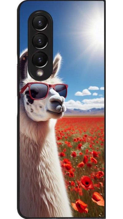 Samsung Galaxy Z Fold4 Case Hülle - Lama Chic in Mohnblume