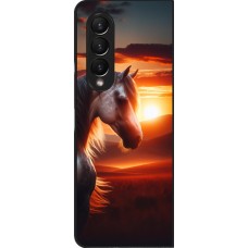 Samsung Galaxy Z Fold4 Case Hülle - Majestätischer Sonnenuntergang Pferd