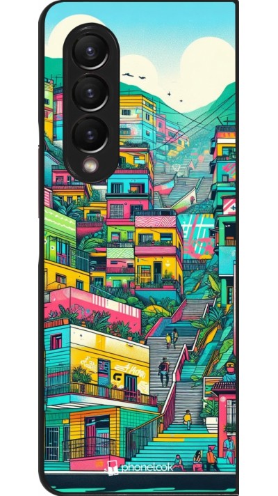 Samsung Galaxy Z Fold4 Case Hülle - Medellin Comuna 13 Kunst
